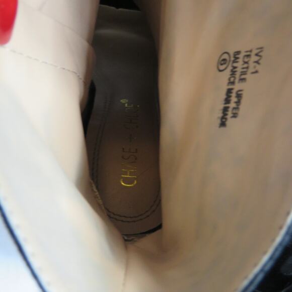 Chase & Chloe Ivy Ruched High Heel Ankle Booties Black Velvet Peep Toe Size 6 - Picture 8 of 9